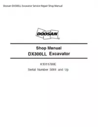 Doosan DX300LL Excavator Service Repair Shop Manual preview