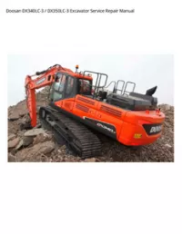 Doosan DX340LC-3 / DX350LC-3 Excavator Service Repair Manual preview