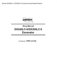 Doosan DX340LC-5 / DX350LC-5 Excavator Service Repair Manual preview