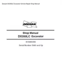 Doosan DX350LC Excavator Service Repair Shop Manual preview