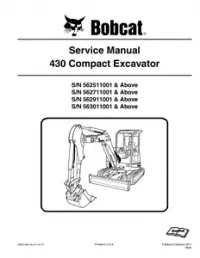 Bobcat 430 Mini Excavator Service Repair Workshop Manual 562511001-563011001 preview