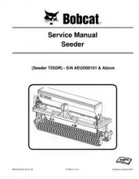 2009 Bobcat 72 Inch Seeder Service Repair Workshop Manual(Seeder 72SDR – S/N AEUD00101 & Above) preview
