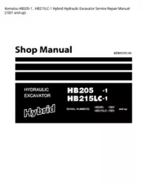 Komatsu HB205-1   HB215LC-1 Hybrid Hydraulic Excavator Service Repair Manual (1001 and up) preview