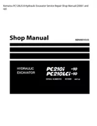 Komatsu PC128US-8 Hydraulic Excavator Service Repair Shop Manual (20001 and up) preview