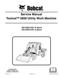 2010 Bobcat Toolcat 5600 Utility Work Machine Service Repair Workshop Manual(6904209) preview