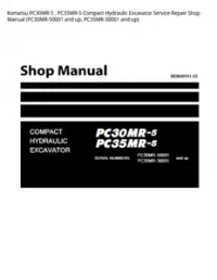 Komatsu PC30MR-5   PC35MR-5 Compact Hydraulic Excavator Service Repair Shop Manual (PC30MR-50001 and up  PC35MR-30001 and up) preview