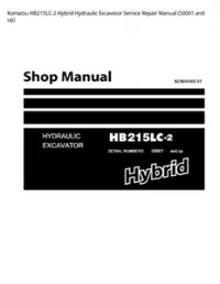 Komatsu HB215LC-2 Hybrid Hydraulic Excavator Service Repair Manual (50001 and up) preview