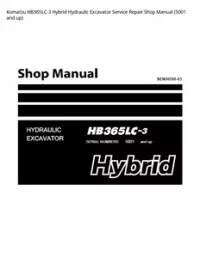 Komatsu HB365LC-3 Hybrid Hydraulic Excavator Service Repair Shop Manual (5001 and up) preview