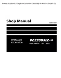 Komatsu PC228USLC-10 Hydraulic Excavator Service Repair Manual (1002 and up) preview
