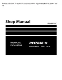 Komatsu PC170LC-10 Hydraulic Excavator Service Repair Shop Manual (30001 and up) preview