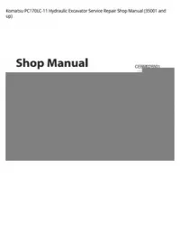 Komatsu PC170LC-11 Hydraulic Excavator Service Repair Shop Manual (35001 and up) preview