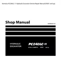 Komatsu PC240LC-11 Hydraulic Excavator Service Repair Manual (95001 and up) preview