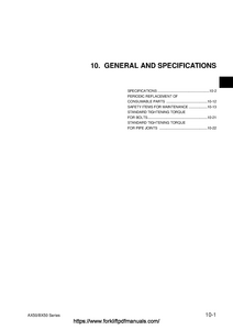 KOMATSU FG15H Forklift manual