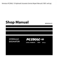 Komatsu PC290LC-10 Hydraulic Excavator Service Repair Manual (15001 and up) preview