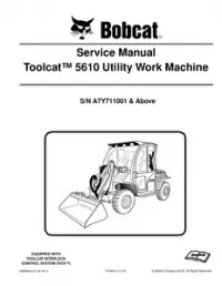 2011 Bobcat Toolcat 5610 Utility Work Machine Service Repair Workshop Manual(6986804) preview