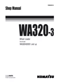 Komatsu WA320-3 Wheel Loader Service Repair Manual (SN WA320H20051 and up) preview
