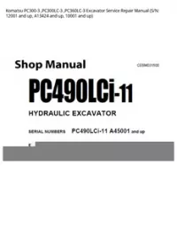 Komatsu PC300-3  PC300LC-3  PC360LC-3 Excavator Service Repair Manual (S/N: 12001 and up  A13424 and up  10001 and up) preview