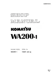 Komatsu WA200-1   WA250-1 Wheel Loader Service Repair Manual (10001 and up) preview