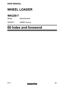 KOMATSU WA320-7 Wheel Loader service manual