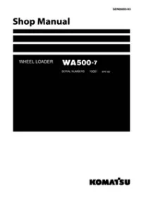 Komatsu WA500-7 Wheel Loader Service Repair Manual (S/N: 10001 and up) preview