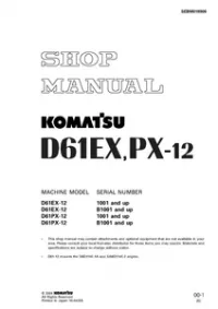KOMATSU D61EX-12  D61PX-12 BULLDOZER Service Repair Manual (S/N: 1001 & up  B1001 & up) preview