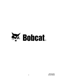 Bobcat 442 Mini Excavator manual