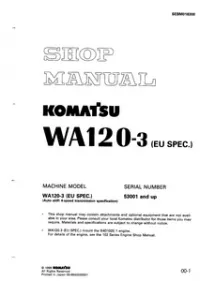 1999 Komatsu Wheel Loaders WA120-3(EU SPEC.) Service Repair Workshop Manual preview