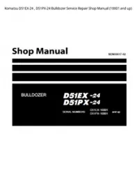 Komatsu D51EX-24   D51PX-24 Bulldozer Service Repair Shop Manual (10001 and up) preview