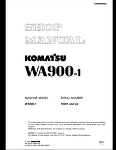 KOMATSU WA200-6 Wheel Loaders manual