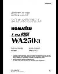 Komatsu Wheel Loaders WA900-3 WA900-3E0 Service Repair Workshop Manual preview