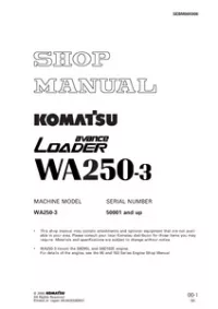Komatsu Wheel Loaders WA250-3 Service Repair Workshop Manual preview