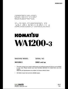 KOMATSU WA250-5 Wheel Loaders manual