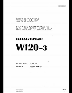 KOMATSU WA1200-3 Wheel Loaders manual