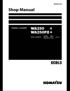 KOMATSU W170-2 Wheel Loaders service manual