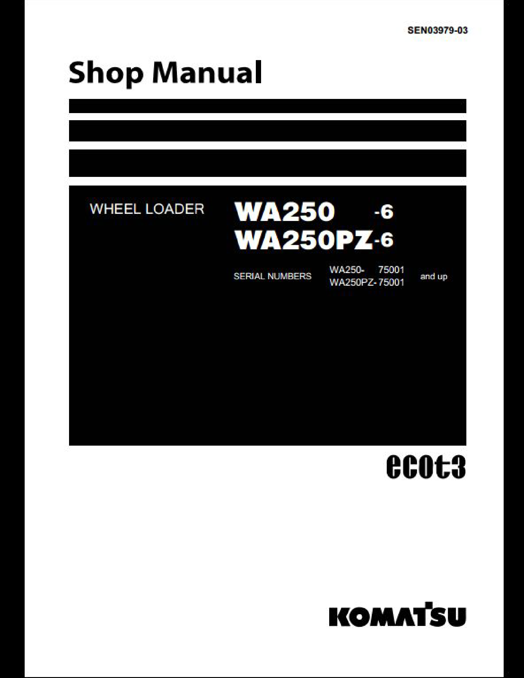 KOMATSU W170-2 Wheel Loaders manual