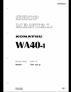 KOMATSU WA300L-3 Wheel Loaders manual