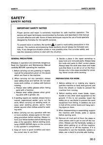 KOMATSU WA320-3 Wheel Loaders manual pdf