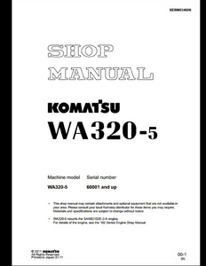 KOMATSU WA320-5 Wheel Loaders manual