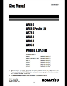 KOMATSU WA320-6 Wheel Loaders manual
