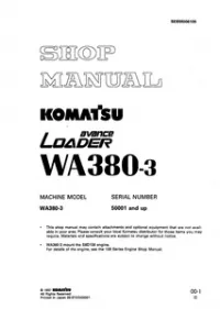 Komatsu Wheel Loaders WA380-3 Service Repair Workshop Manual preview