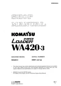 Komatsu Wheel Loaders WA420-3 Service Repair Workshop Manual preview