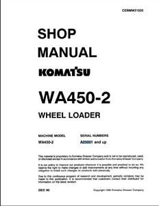 KOMATSU WA450-2 Wheel Loaders manual
