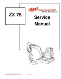 Bobcat Ingersoll Rand ZX75 Load Excavator Service Repair Workshop Manual preview