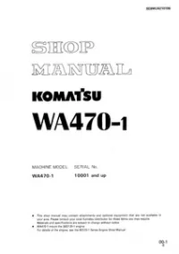 Komatsu Wheel Loaders WA470-1 Service Repair Workshop Manual preview