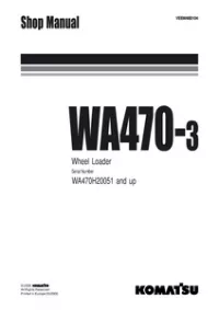 Komatsu Wheel Loaders WA470-3 Service Repair Workshop Manual preview