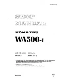 Komatsu Wheel Loaders WA500-1 Service Repair Workshop Manual preview