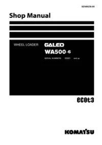 Komatsu Wheel Loaders WA500-6 Service Repair Workshop Manual preview