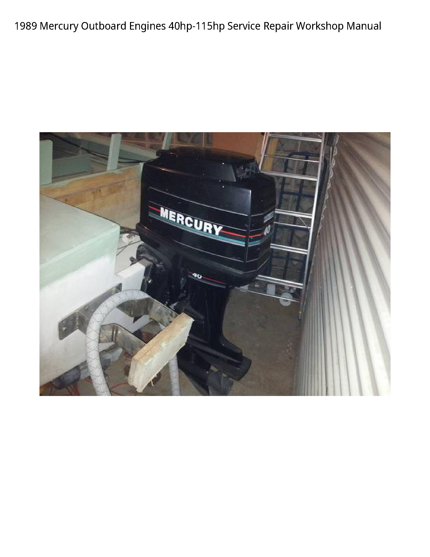 Mercury 40hp-115hp Outboard Engines manual