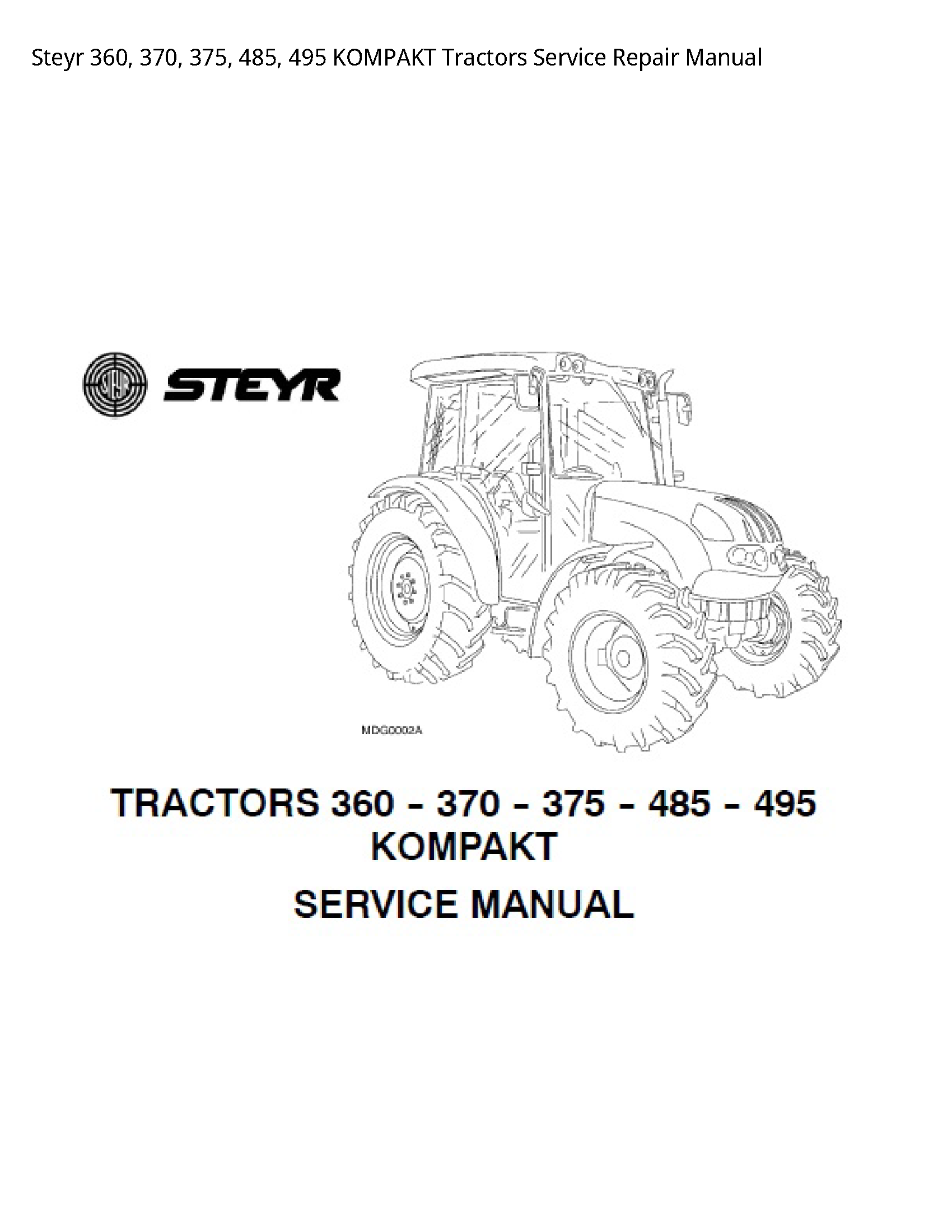 Steyr 360 KOMPAKT Tractors manual