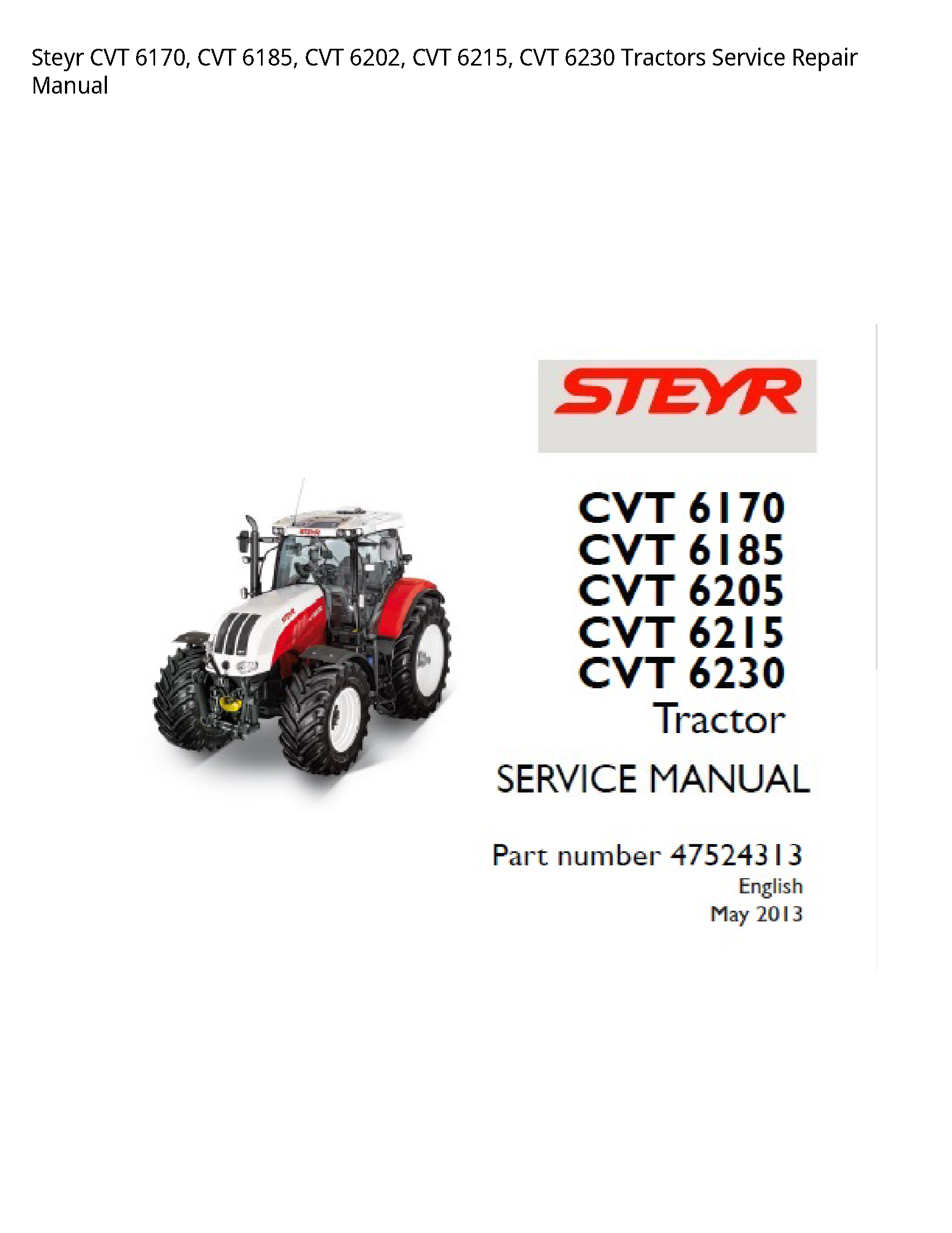 Steyr 6170 CVT CVT CVT CVT CVT Tractors manual